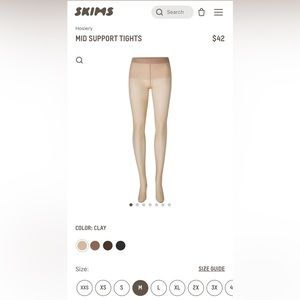 Skims Mid Support Tights in Clay